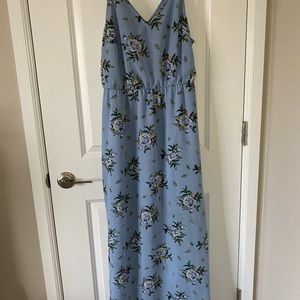 🛍️2/$20 Blue flower maxi dress
